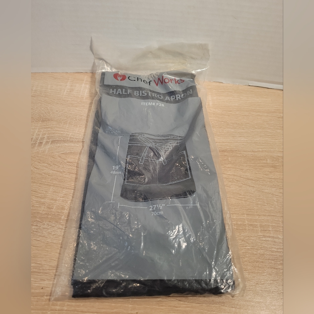 Chef Works Half Bistro 2 Pocket Apron Black